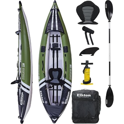 Elkton-Outdoors-Steelhead Inflatable Fishing Kayak